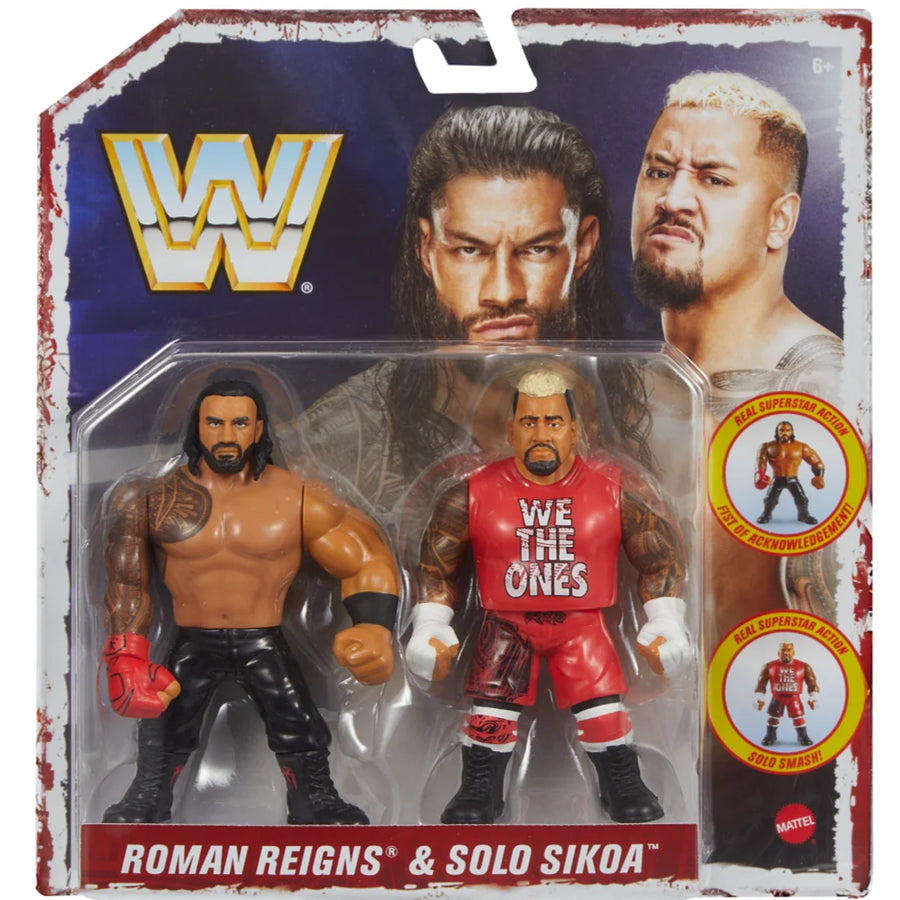 WWE Mattel Retro The Bloodline Roman Reigns & Solo Sikoa Ringside Exclusive