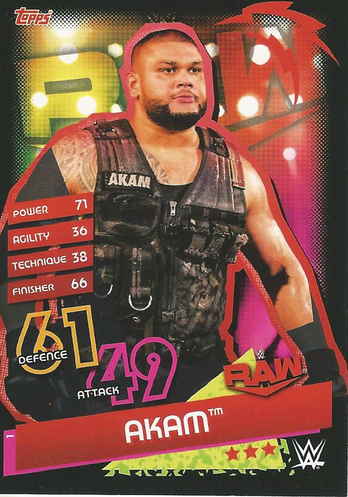 WWE Topps Slam Attax Reloaded 2020 Akam #1