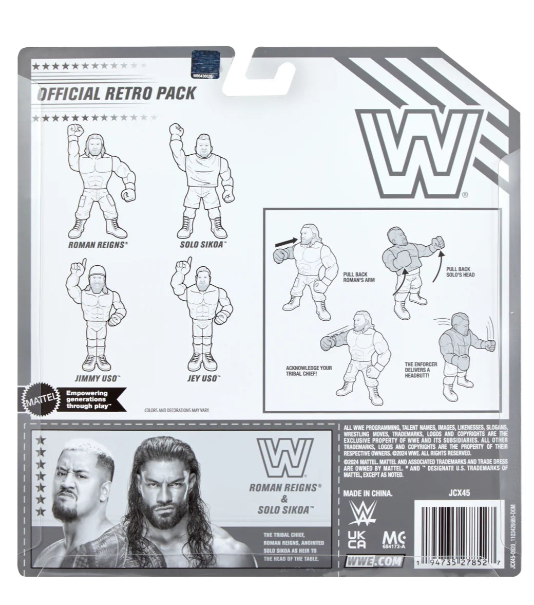WWE Mattel Retro The Bloodline Roman Reigns & Solo Sikoa Ringside Exclusive