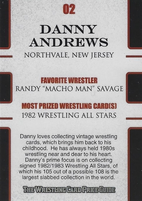 Danny Andrews “Uncle Danny” trading card PW Catalog