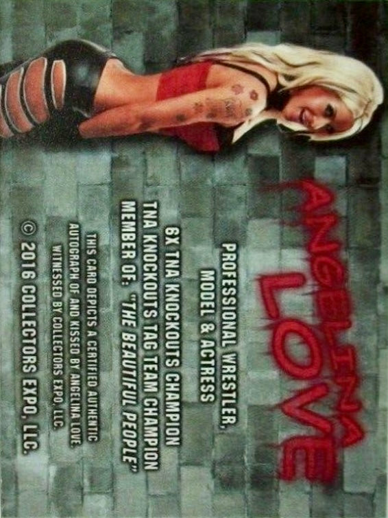 Angelina Love trading card PW Catalog