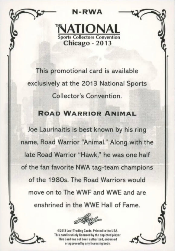 Road Warrior Animal trading card PW Catalog