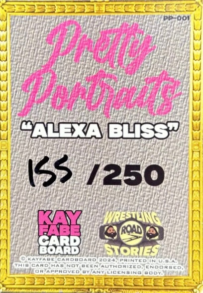 Alexa Bliss trading card PW Catalog