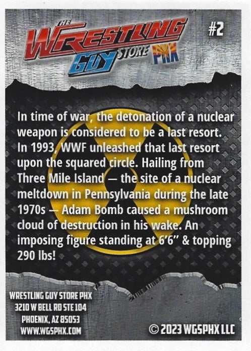 Adam Bomb trading card PW Catalog