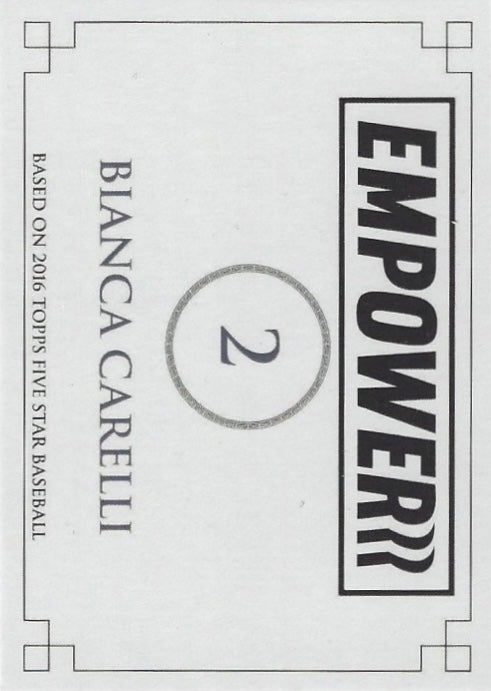 Bianca Carelli trading card PW Catalog