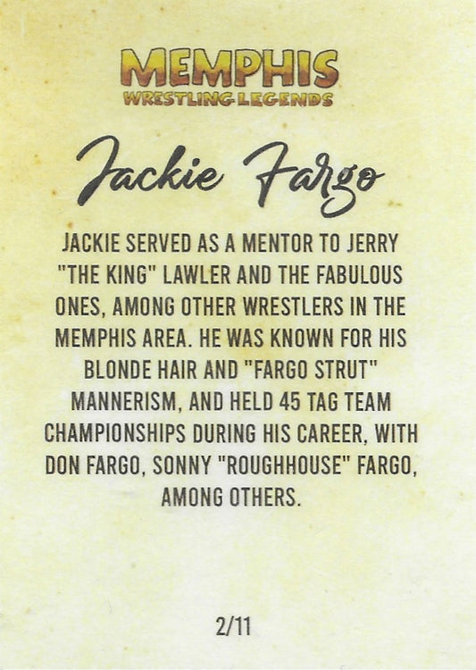 Jackie Fargo trading card PW Catalog