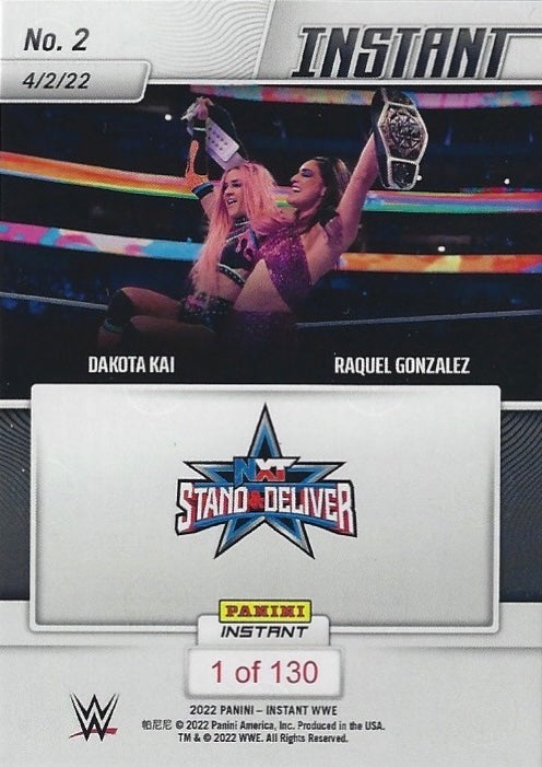 Dakota KAI / Raquel Gonzalez – New NXT Women’s TAG Team Champions trading card PW Catalog