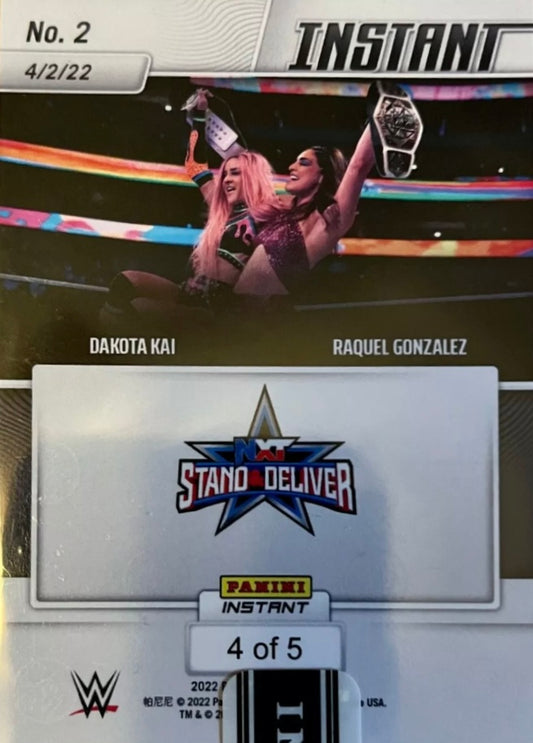Dakota KAI / Raquel Gonzalez – New NXT Women’s TAG Team Champions trading card PW Catalog