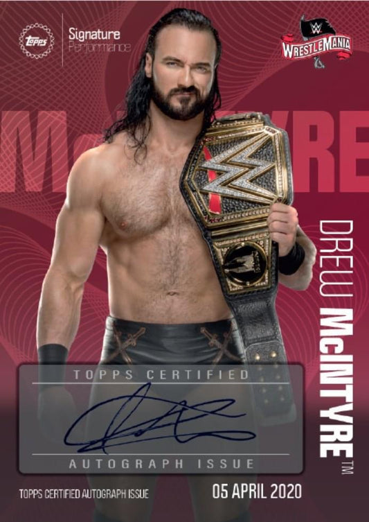Drew Mcintyre Sunday 5th April 2020 trading card PW Catalog