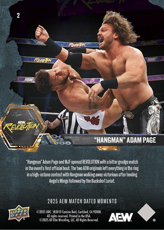 “Hangman” Adam Page – “Hangman” Adam Page and MJF Open Revolution With a Brutal Grudge Match trading card PW Catalog