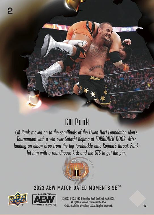CM Punk – CM Punk Defeats Satoshi Kojima in Owen Hart Foundation Men’s Tournament Quarterfinals trading card PW Catalog