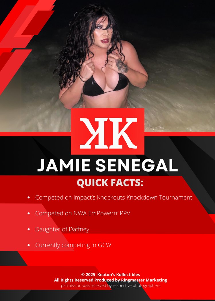 Jamie Senegal “the Princess of Scream” trading card PW Catalog