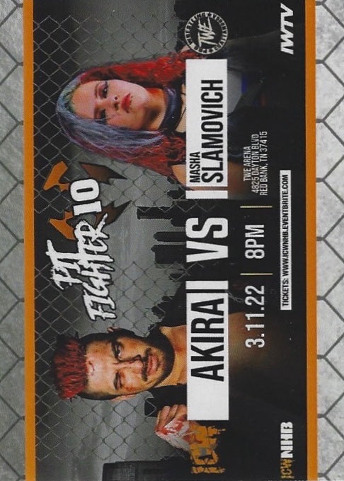 Pit Fighter 10 – Akira vs Masha Slamovich trading card PW Catalog