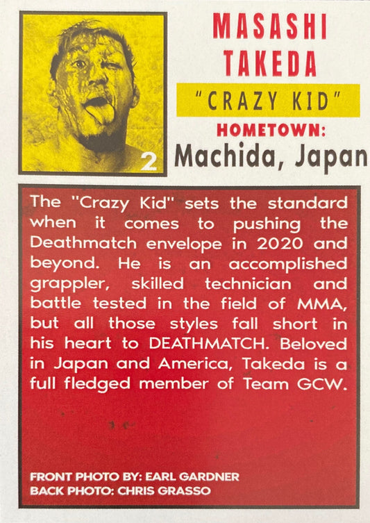 “Crazy Kid” Masashi Takeda trading card PW Catalog