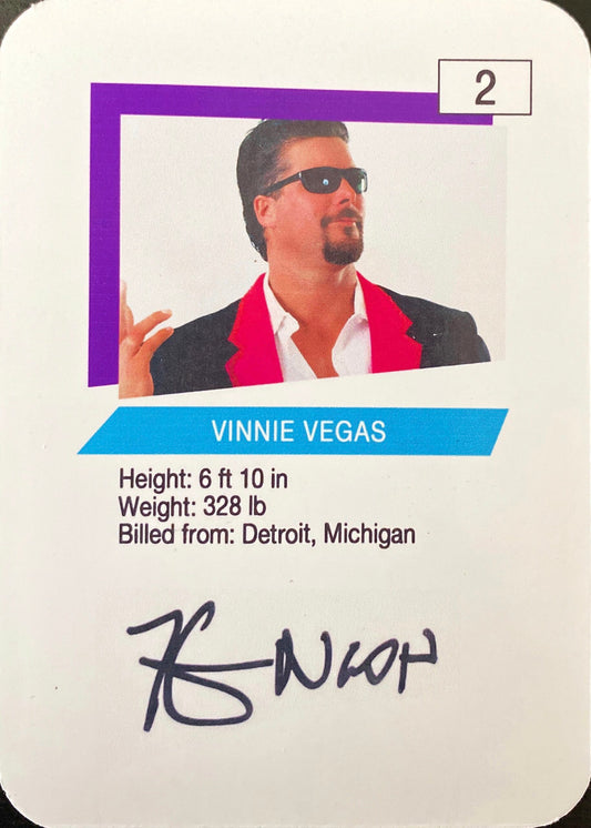 Vinnie Vegas trading card PW Catalog
