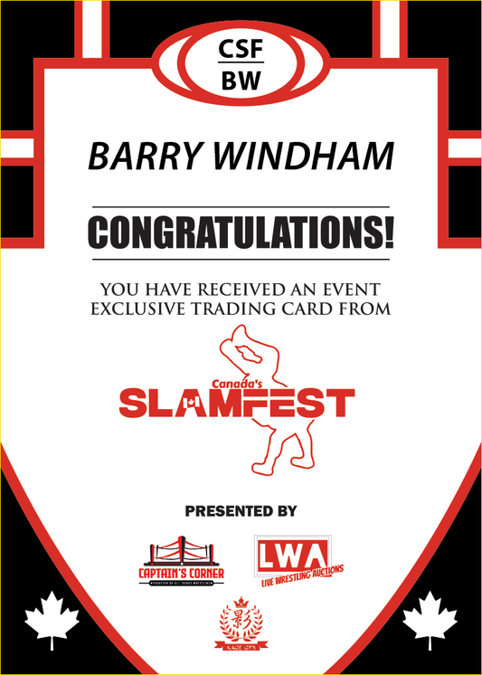 Barry Windham trading card PW Catalog