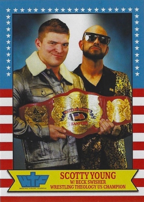 Wrestling Theology US Champion – Scotty Young W/ Beck Swisher trading card PW Catalog
