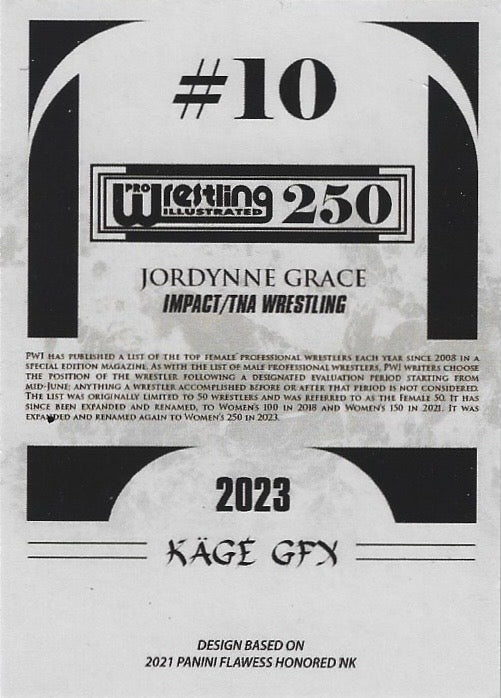 Jordynne Grace trading card PW Catalog