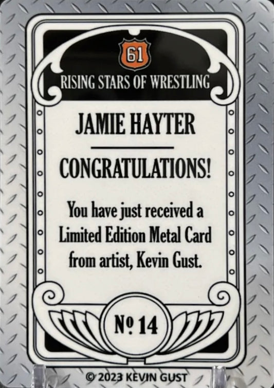 Jamie Hayter trading card PW Catalog