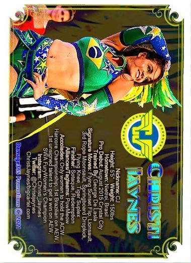 Christi Jaynes trading card PW Catalog