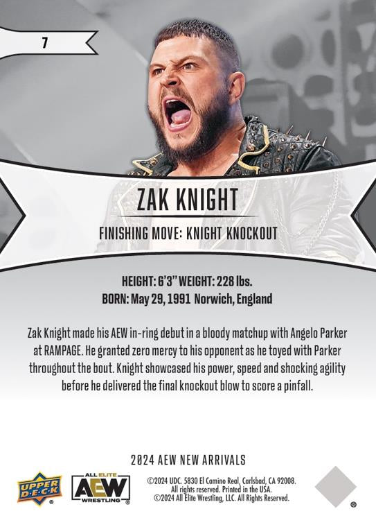 ZAK Knight trading card PW Catalog