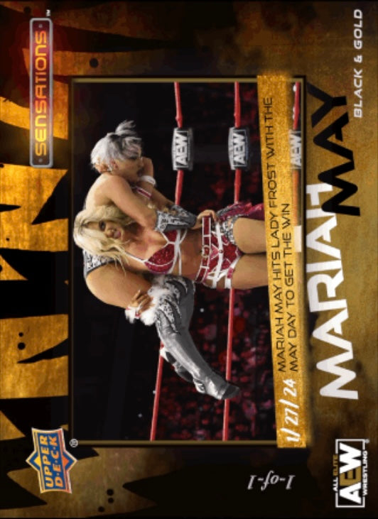 1/27/24 – Mariah MAY – Mariah MAY Hits Lady Frost With the MAY Day to Get the Win trading card PW Catalog