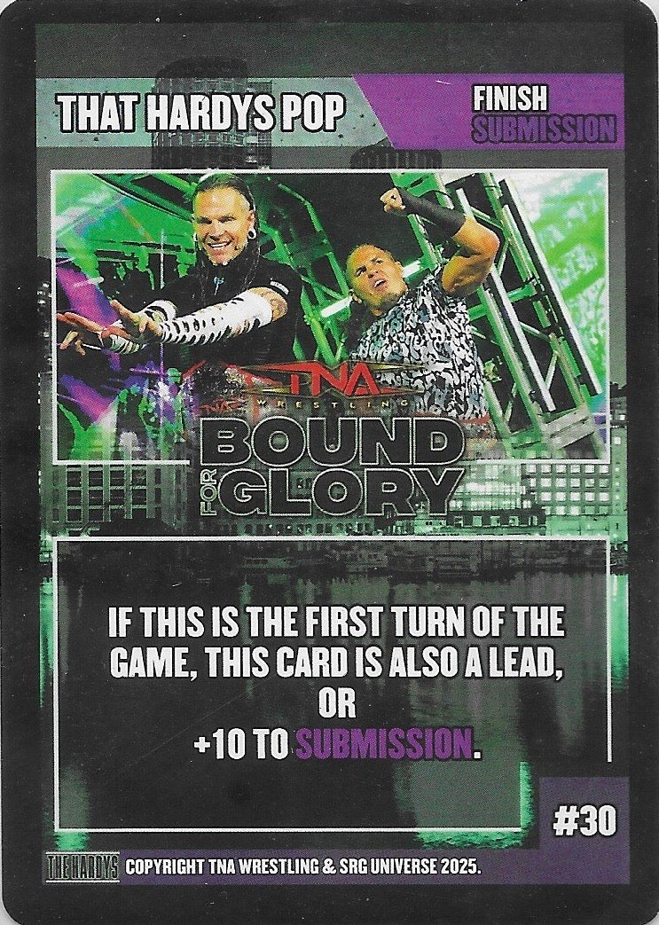 Finish Submission: That Hardys Pop trading card PW Catalog