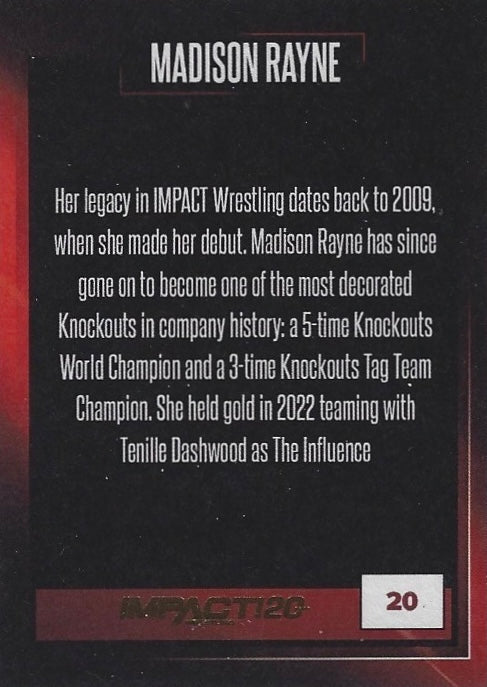 Madison Rayne trading card PW Catalog