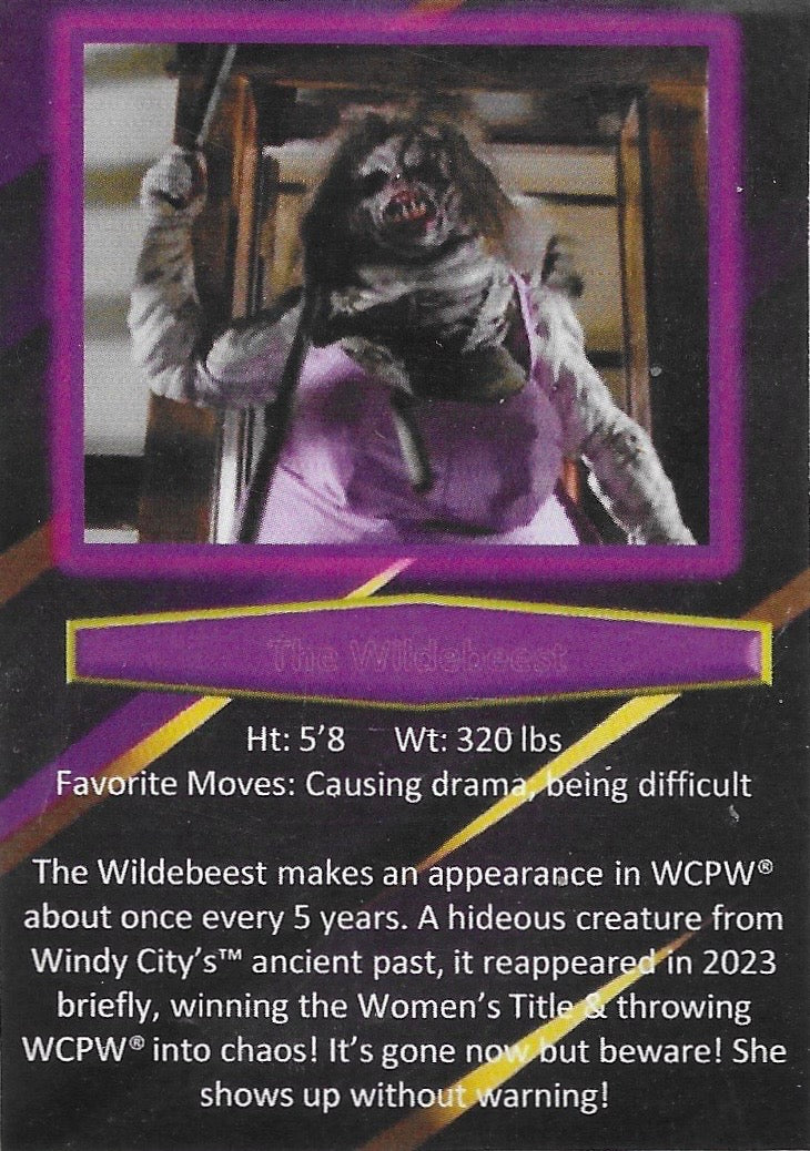 The Wildebeest trading card PW Catalog