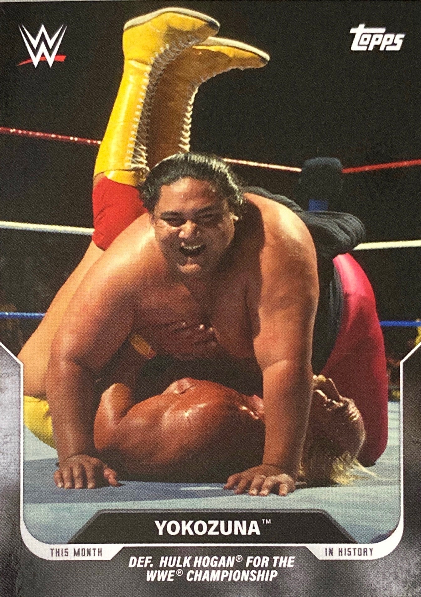 King of the Ring – June 13, 1993 Yokozuna DEF. Hulk Hogan for the WWE Championship trading card PW Catalog