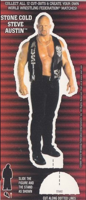 Steve Austin WWF Ice Cream Cut-out 2000 Good Humor PW Catalog
