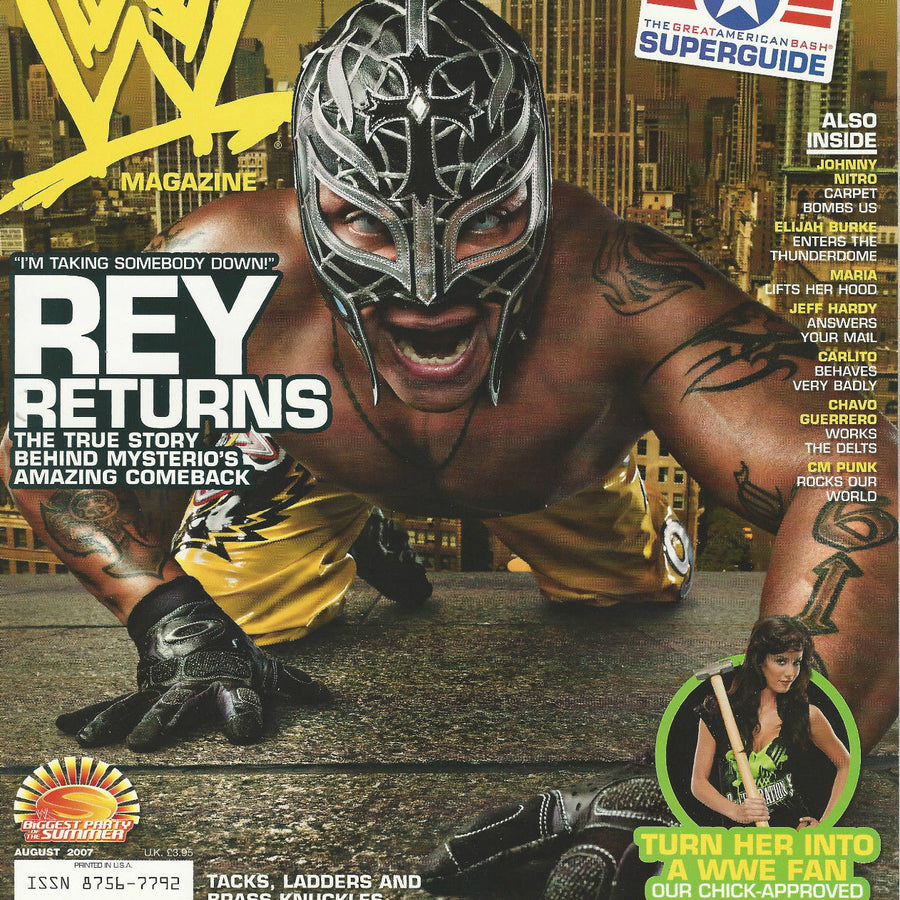 WWE Magazine August 2007 from The United Kingdom Magazine PWcatalog