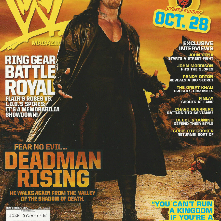 WWE Magazine November 2007 from The United Kingdom Magazine PWcatalog
