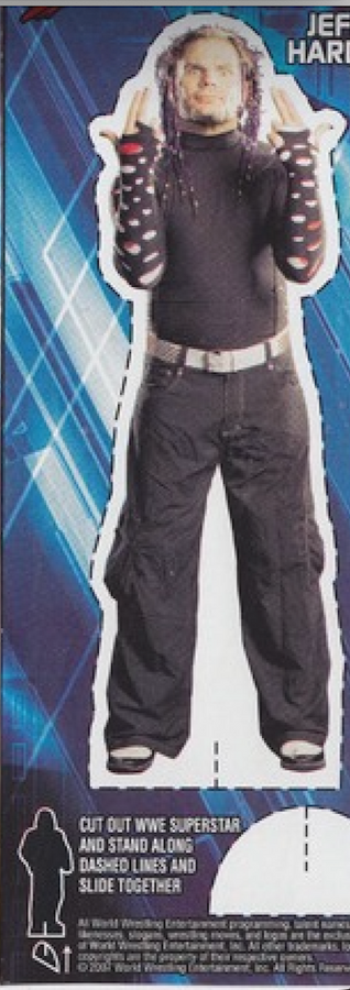 Jeff Hardy 2007 WWE Ice Cream Cut-out Unilever PW Catalog