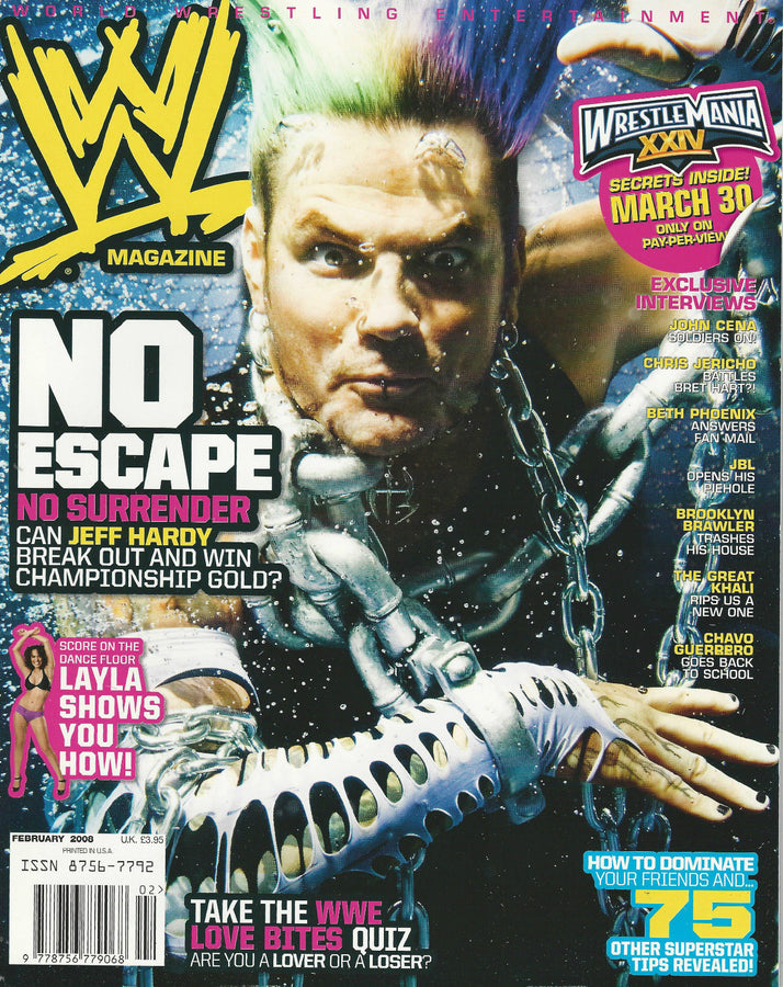 WWE Magazine February 2008 from The United Kingdom