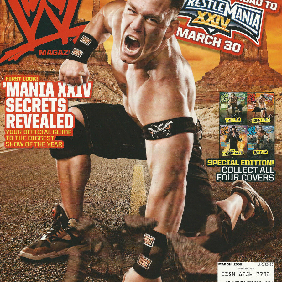 WWE Magazine March 2008 from The United Kingdom John Cena Magazine PWcatalog