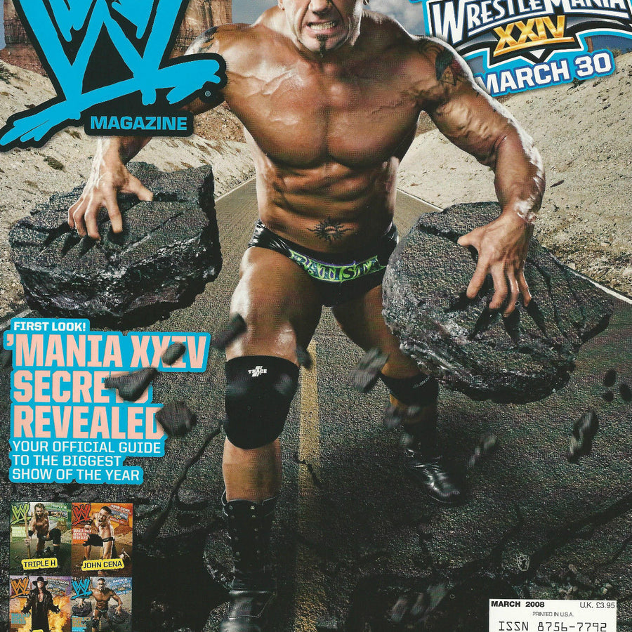 WWE Magazine March 2008 from The United Kingdom Batista Magazine PWcatalog