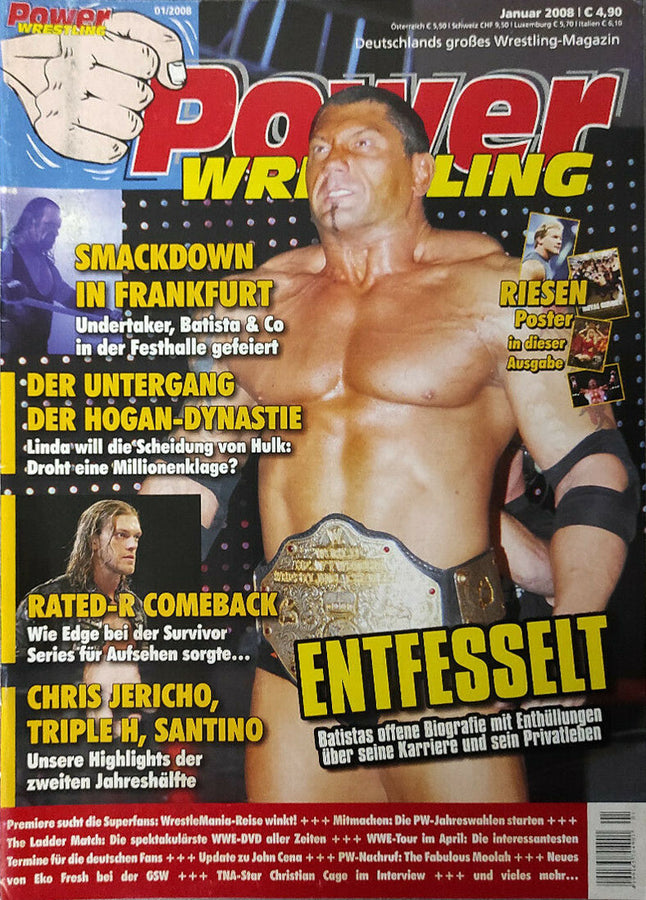 Power Wrestling Magazine January 2008 Magazine PWcatalog
