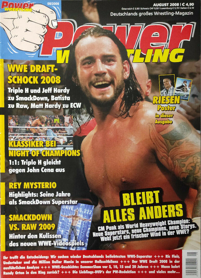 Power Wrestling Magazine August 2008 Magazine PWcatalog