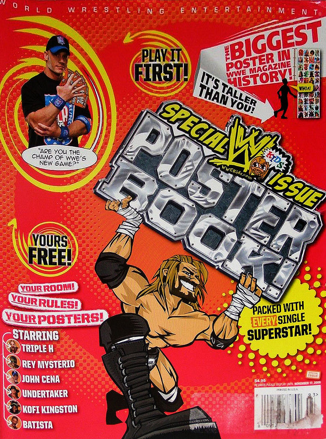 WWE Kids poster book 2009 Magazine PWcatalog