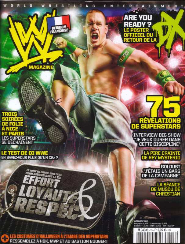 WWE Magazine From France October 2009 Magazine PWcatalog