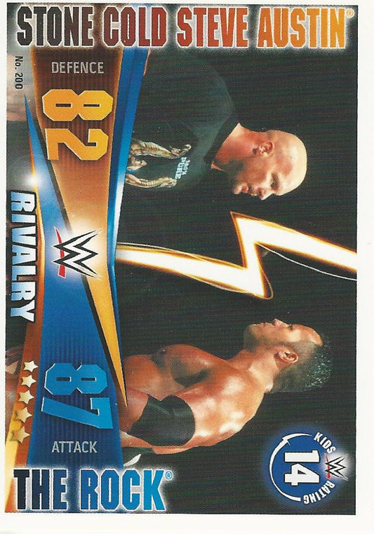 WWE Topps Slam Attax Rivals 2014 Stone Cold vs The Rock #200