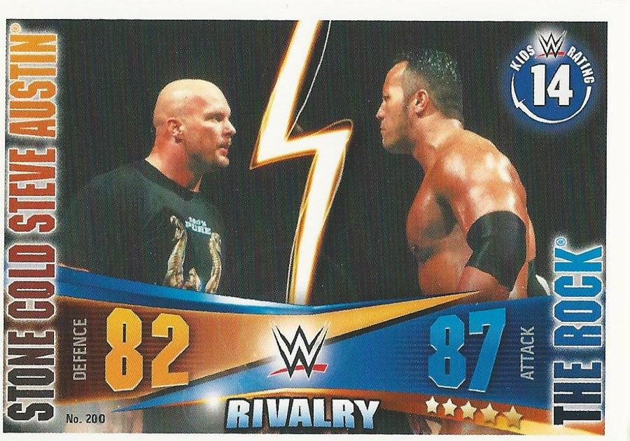WWE Topps Slam Attax Rivals 2014 Stone Cold vs. The Rock #200