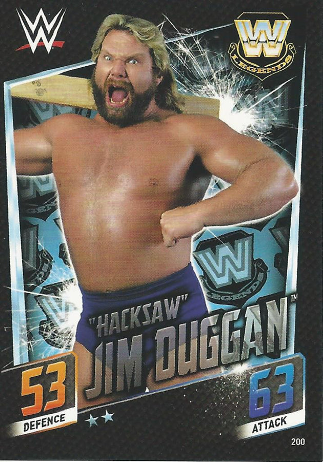WWE Topps Slam Attax 2015 Then Now Forever Hacksaw Jim Duggan #200