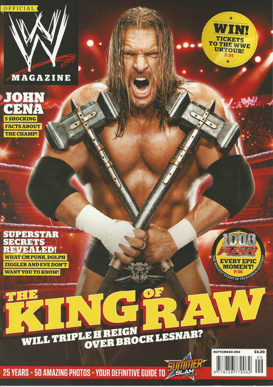 WWE Magazine September 2012 from The United Kingdom