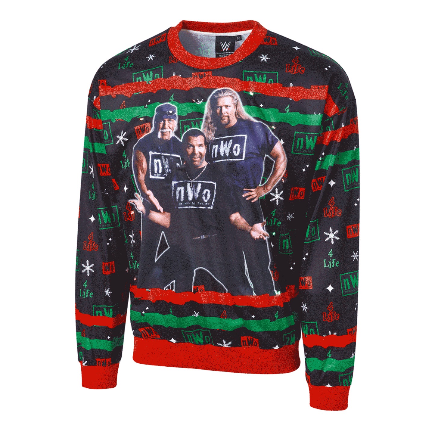 nWo Light-Up Ugly Holiday Sweatshirt