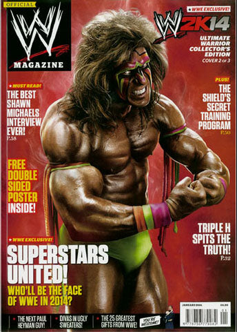 WWE Magazine January 2014 from The United Kingdom The Ultimate Warrior Magazine PWcatalog