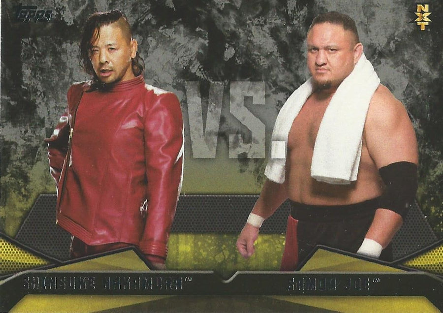 WWE Topps Then Now Forever 2016 Shinsuke Nakamura vs. Samoa Joe #1