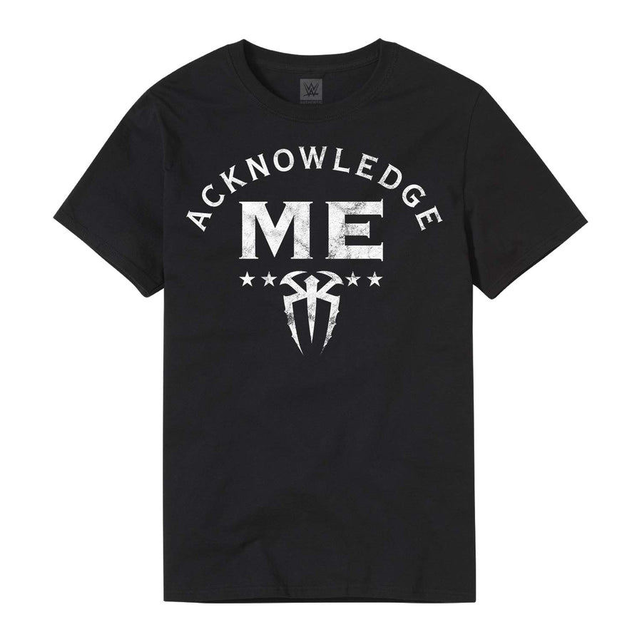 [Color:Black] Roman Reigns "Acknowledge Me" Authentic T-Shirt