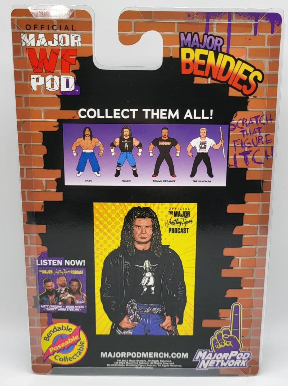 Major Wrestling Figure Podcast Major Bendies Extreme Series 1 Raven (Bloody Chase) Action & Toy Figures PWcatalog